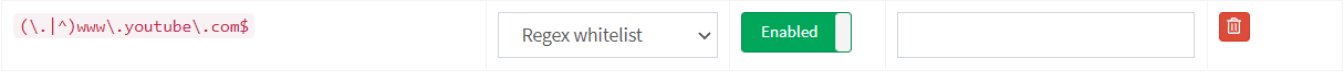 whitelist regex