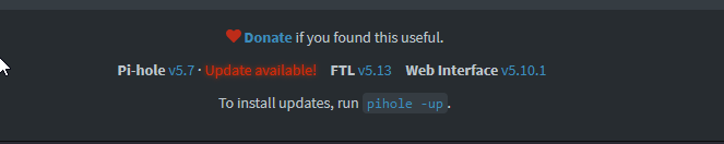 Update shows previous version - Help - Pi-hole Userspace